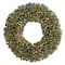 5ft. Pre-Lit Flocked Artificial Christmas Wreath